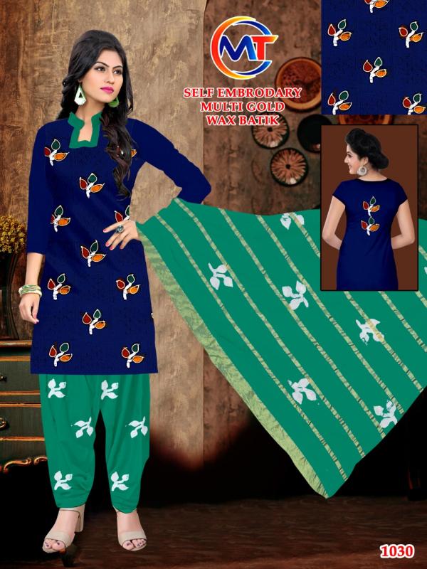 MT Wax Batik Work Vol-1 Cotton Designer Dress Material